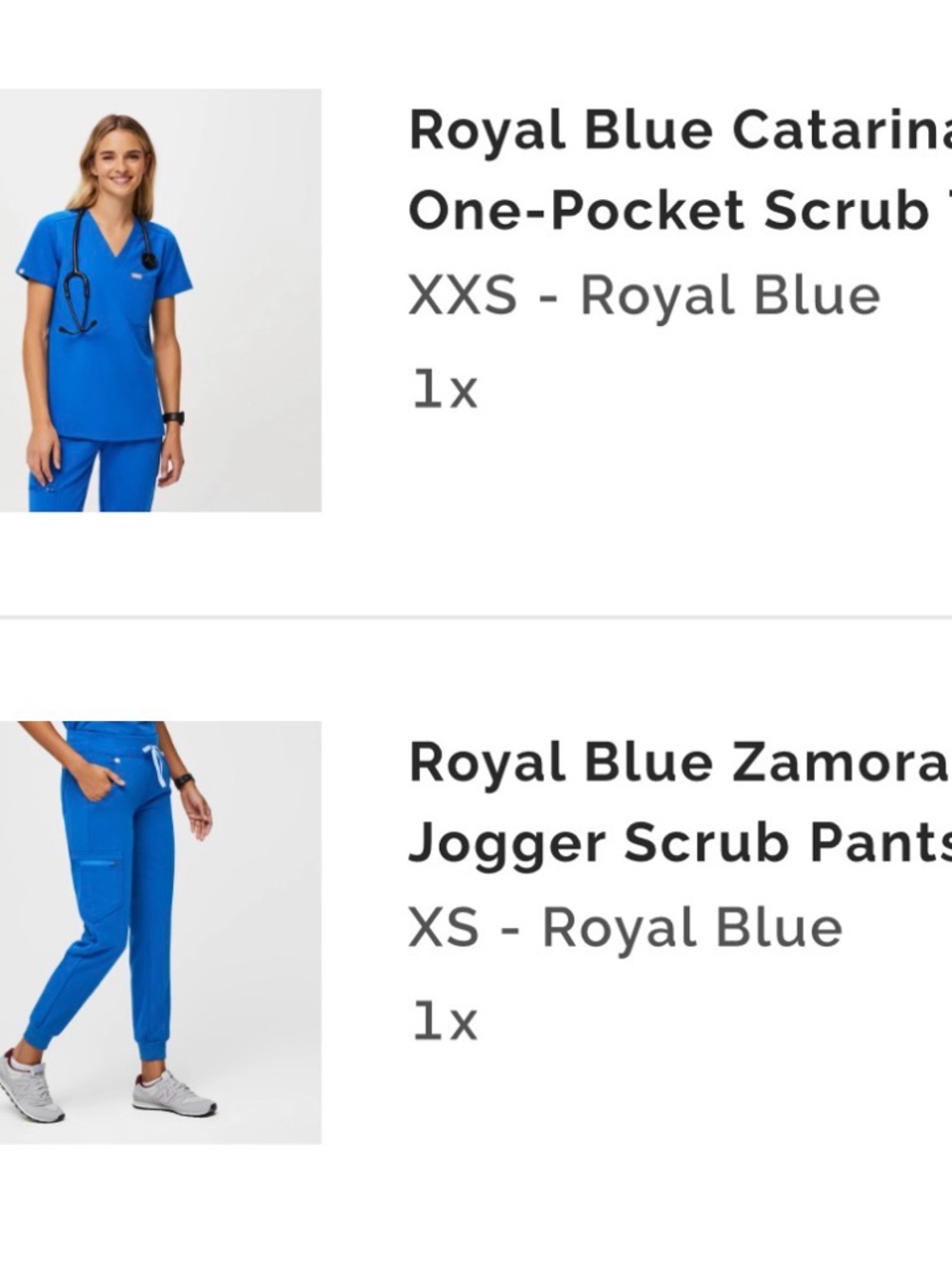 Figs Royal Blue Zamora Jogger Scrub Pants for Women